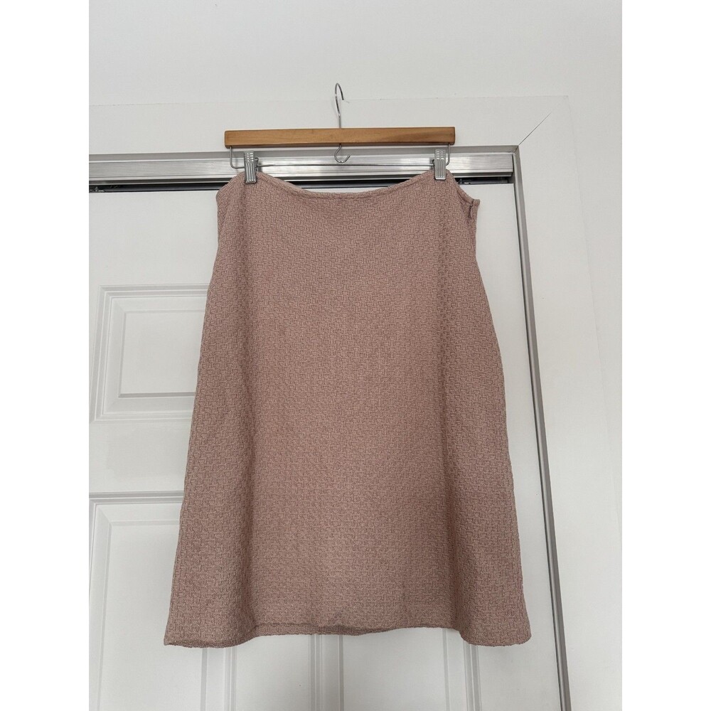 St. John Womens Pink 14 Wool Santana Knit A-Line Skirt Business Office Career